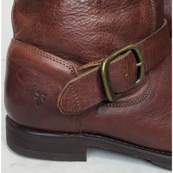 Frye Women's Size 7M Veronica Bootie Leather Redwood Biker Moto Motorcycle ~VGUC - Picture 11 of 16